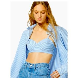 Ex-Boyfriend Stripe Blue Bra FAVORITE DAUGHTER S